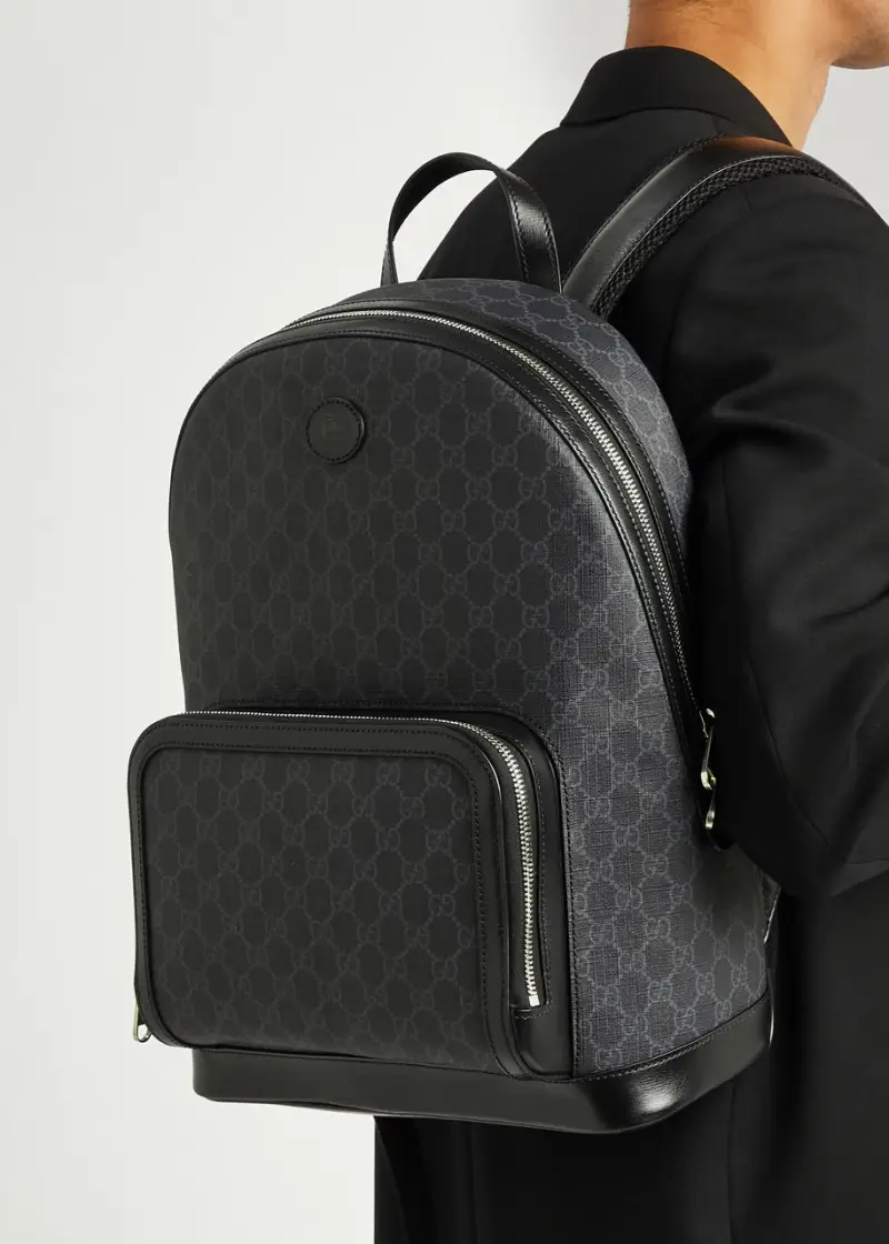 Sac à Dos Noir Monogram – Grand Format Élégant